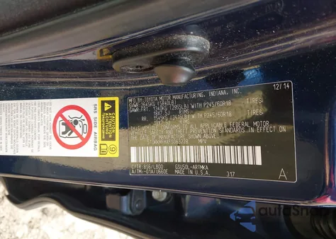 2015 Toyota Highlander Xle V6 from USA, damaged, VIN 5TDKKRFHXFS063228